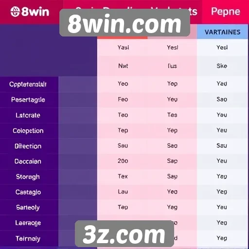 Comparação entre 8win.com e concorrentes